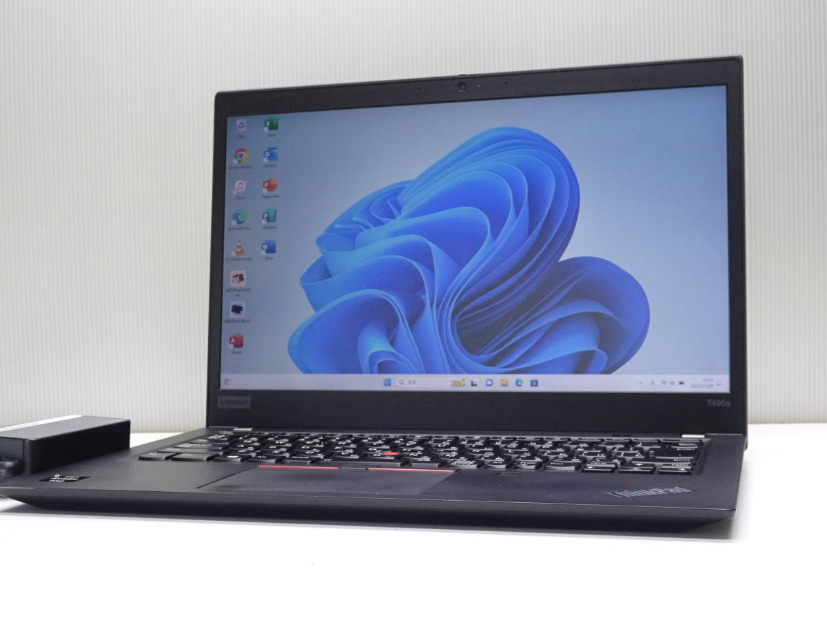 ★AMD Ryzen 7 PRO 3700U 搭載★Lenovo ThinkPad T495s 大容量メモリ16GB SSD512GB Win11 Office フルHD Radeon RX Vega10 管AI-846