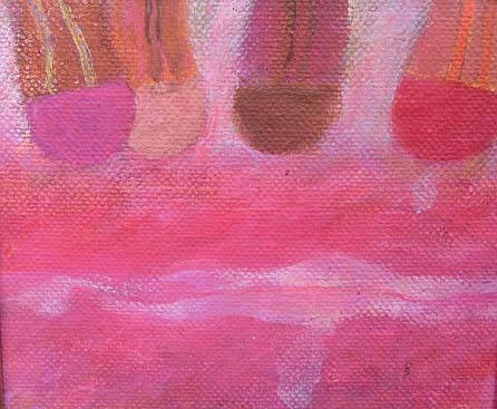 492692 油彩 一木平蔵 作 「七人のサムライ」（ボード）福岡県出身・自由美術家協会会員・画家・七人の侍_画像3