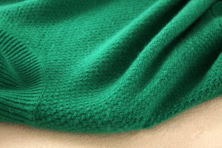  原文:新品 高品質カシミヤ90% 柔らか着心地 大人シンプルニット 暖かいセーター グリーン フリー