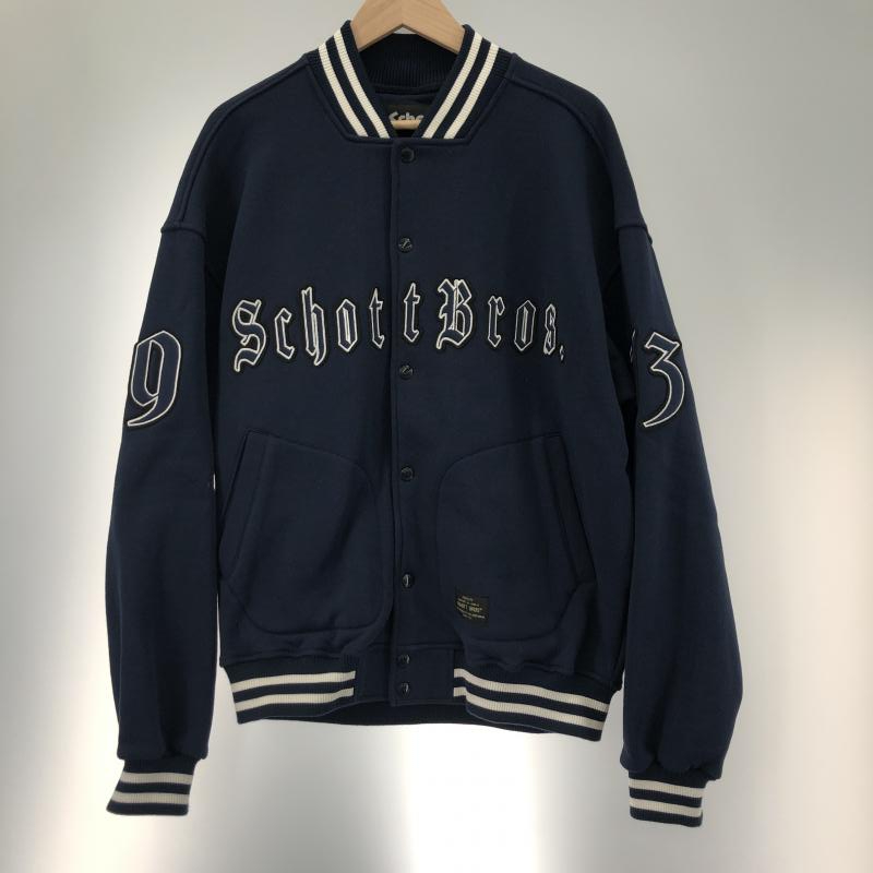 【中古】SCHOTT　エンブロイドスタジアムジャンパー　サイズL　3123172 ショット[240091338616]