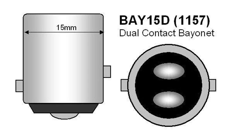 [2個セット] BAY15D S25 LEDバルブ ダブル 赤 レッド ブレーキランプ テールランプ 12V 【送料無料】_画像4