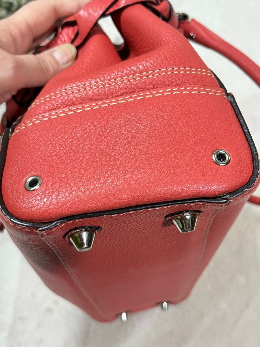COACH コーチ キャリーオール タッセル ピンク レザー J0693 COACH コーチ キャリーオール タッセル ピンク レザー J0693