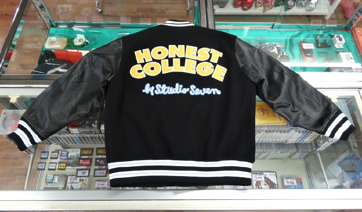 中古 GU × HONEST COLLEGE by STUDIO SEVEN スタジャン コラボ ブラック 三代目 NAOTO スタジオセブン 秋冬 HB メンズ サイズS_画像2