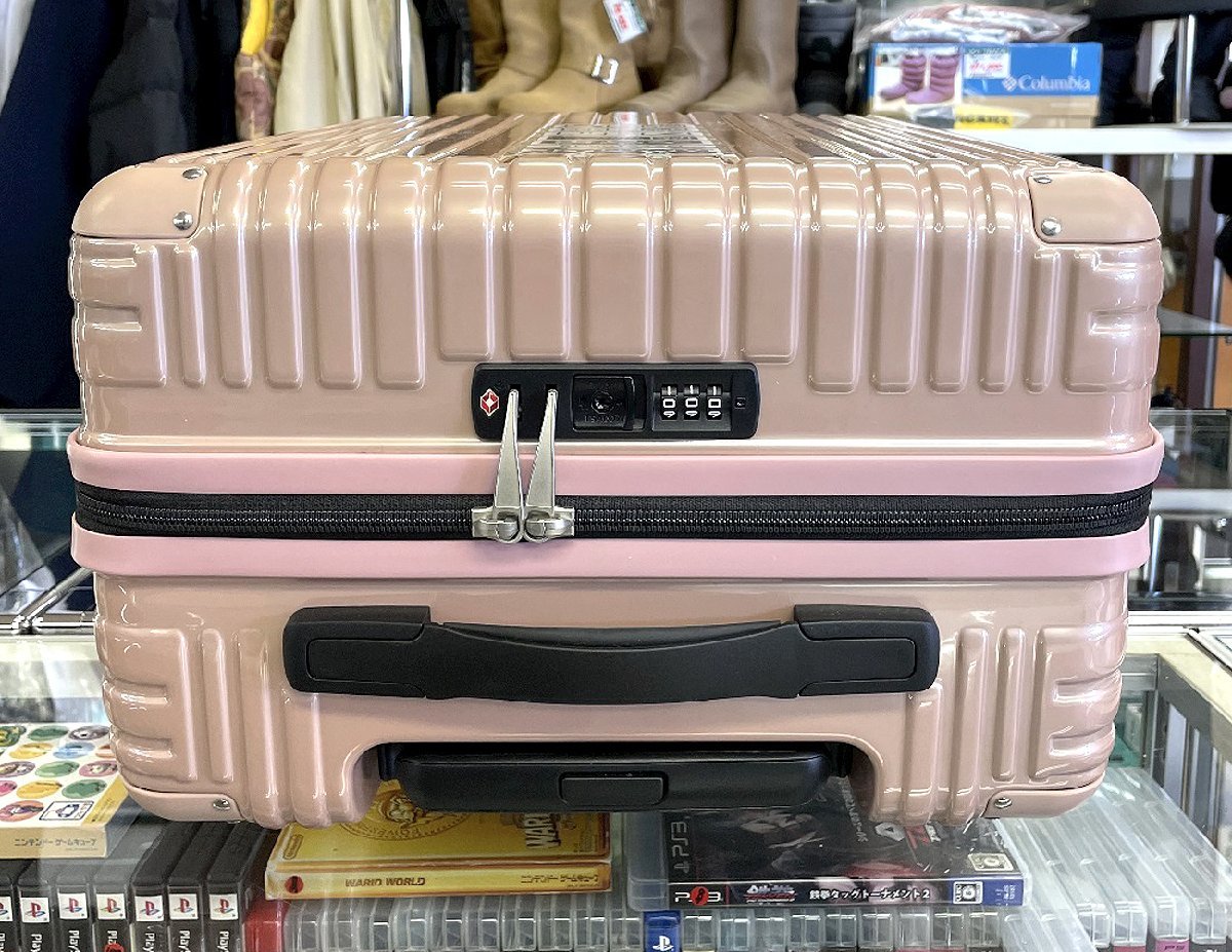  beautiful goods A.L.I Carry case MAXSTOP-18 pink series machine inside bring-your-own size TSA lock carry bag suitcase Asia luggage Mac Stop 