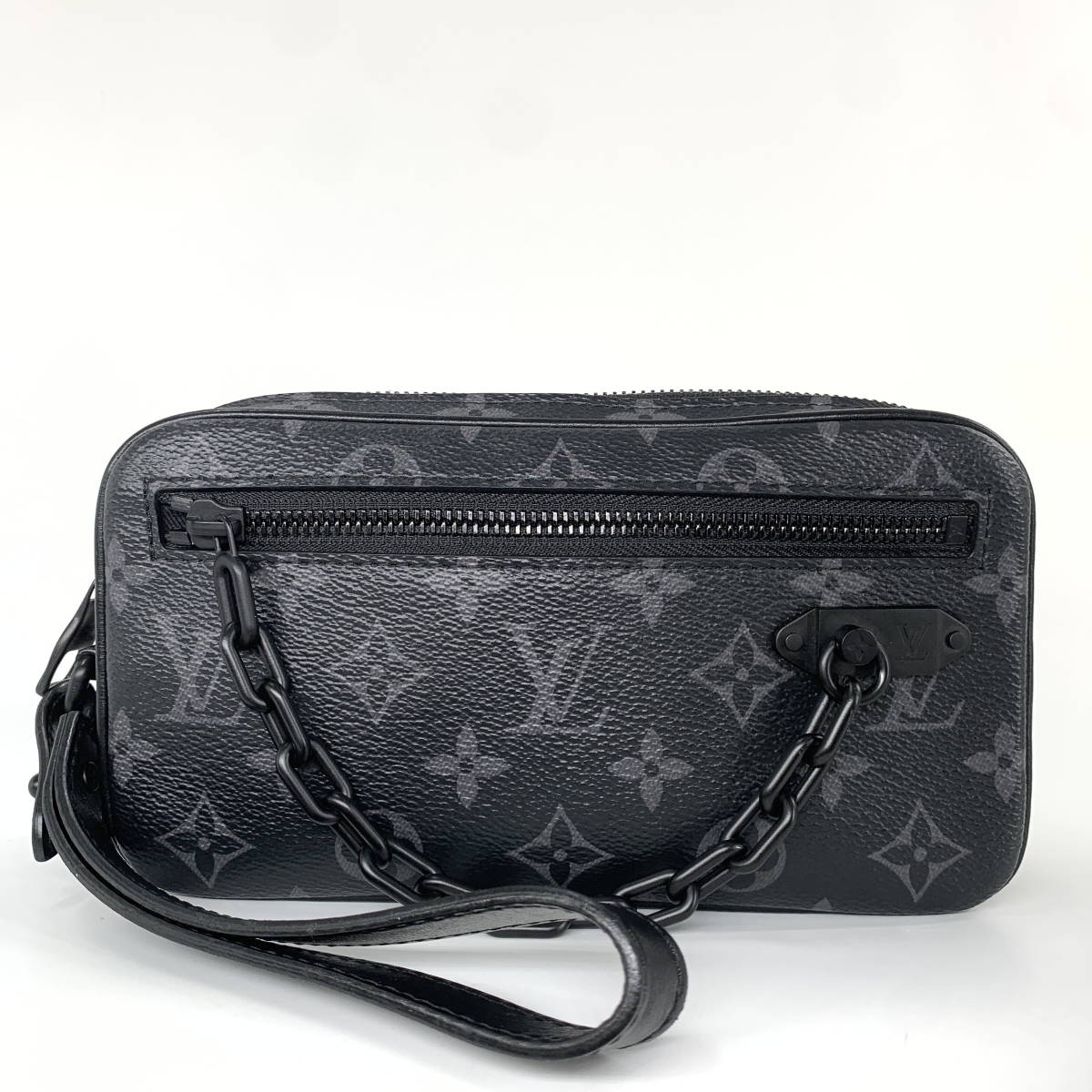 1円【新品同様】LOUIS VUITTON ルイヴィトン トリヨン ポシェット ヴォルガ M55703 セカンドバッグ クラッチバッグ ブラック 黒 大人気_画像4