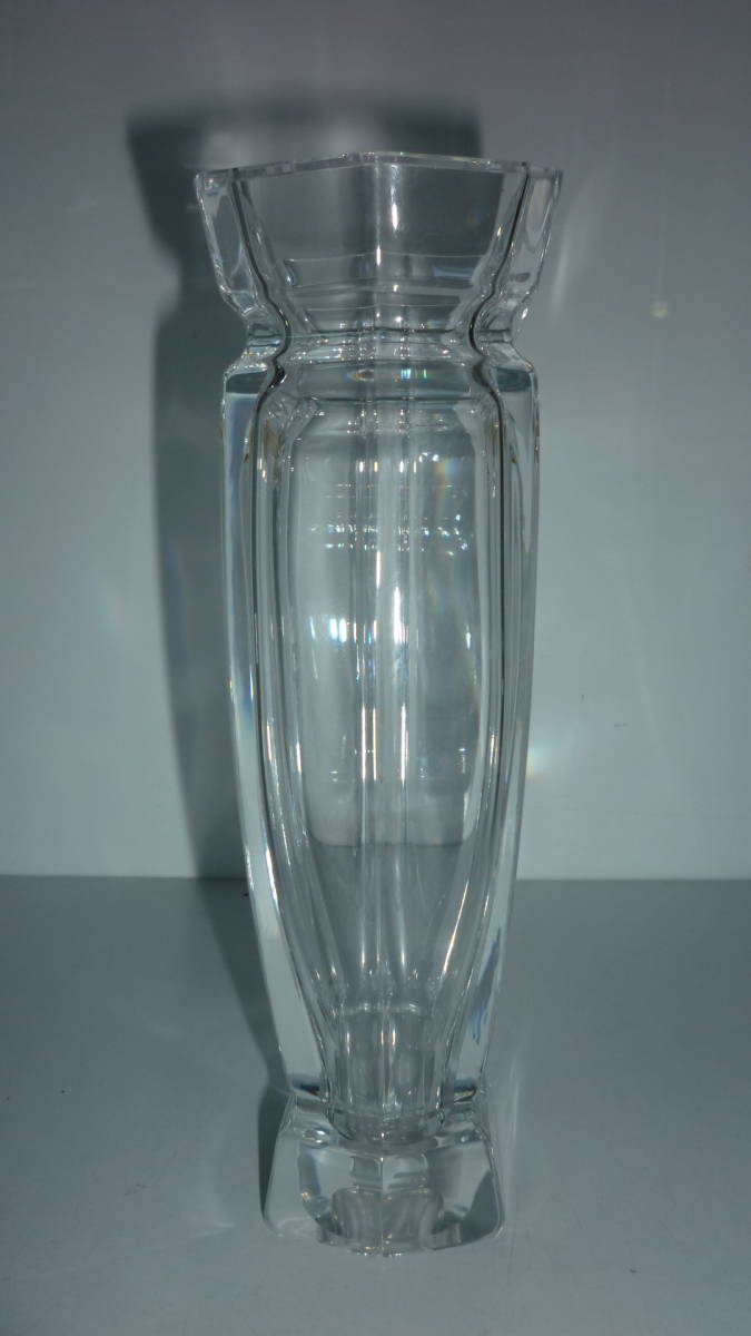 51107-3　花瓶　emanuel ungaro　20cm　950g　SASAKI CRYSTAL　ウンガロ　佐々木クリスタル_画像3
