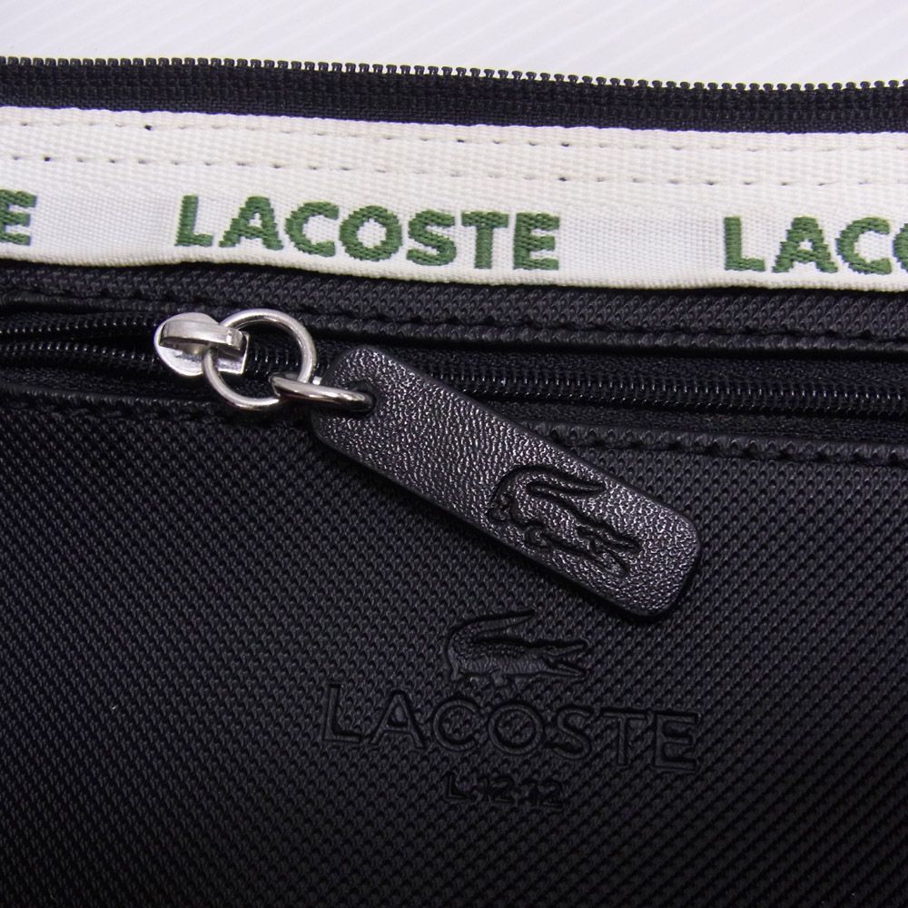 ●LACOSTE ラコステ トートバッグ ショルダーバッグ ブラック キャンバス 大容量 メンズ レディース 男女兼用 正規品 1円スタート_画像8