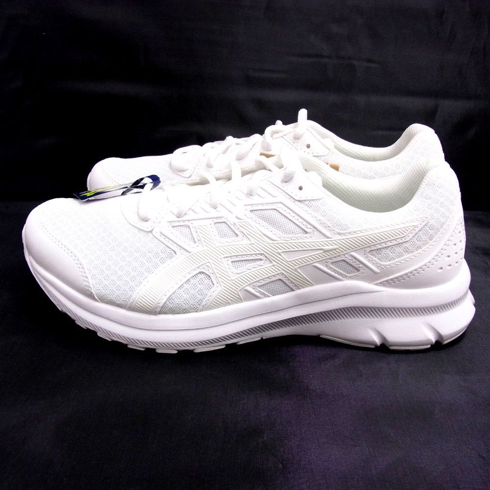 新品●ASICS アシックス ランニングシューズ スニーカー ジョルト3 幅広 ワイド 4E 未使用 27cm レースアップ メンズ white 1円スタート_画像4