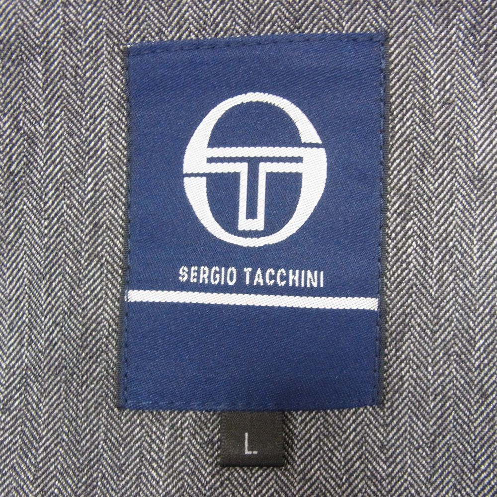 新品 定価3万円●SERGIO TACCHINI セルジオタッキーニ 中綿ベスト ヘリンボーン柄 メンズ Lサイズ 撥水 テニス ゴルフ ダウン 1円スタート_画像9