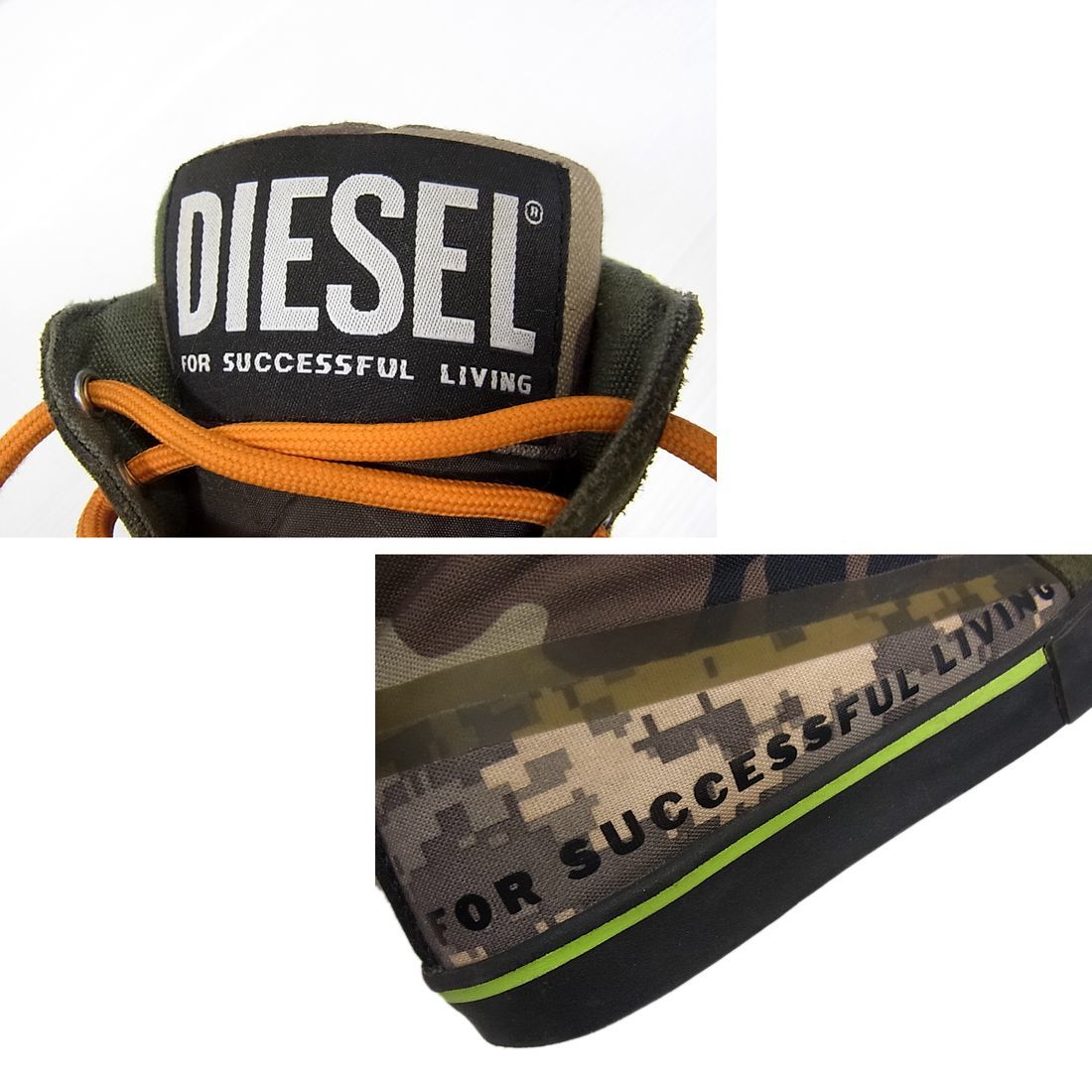 美品◇DIESEL S-DVELOWS MID Y01987P2547 ハイカットスニーカー ディーゼル メンズ シューズ カモフラ/モザイク 1円スタート_画像9