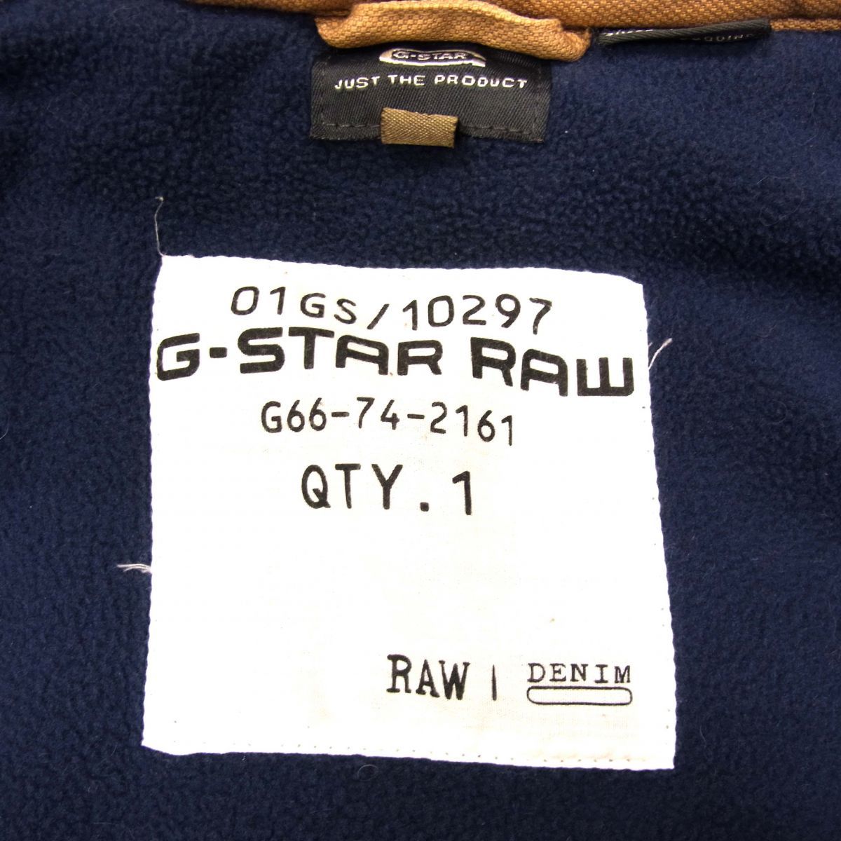 ◆G-STAR RAW ジースターロウ 中綿入り ベスト 裏フリース素材 メンズ 1円スタート_画像7