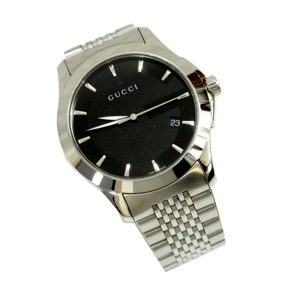 24H限定 Gucci - GUCCI Gタイムレス アナログ クオーツ腕時計 126.4