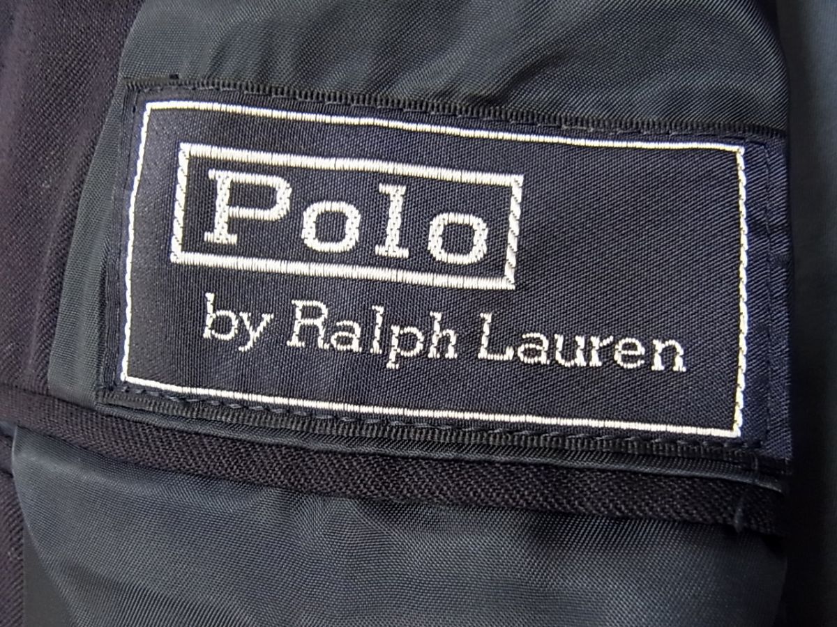 美品◇RALPH LAUREN 金ボタン 紺ブレザー ジャケット ダブルテーラードジャケット ラルフローレン メンズ 美シルエット 1円スタート_画像5