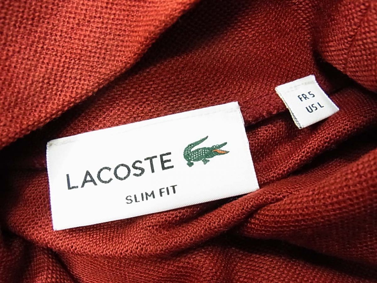 定価18.700円☆LACOSTE ラコステ ウールピケ タートルネック ニット カットソー メンズ トップス 秋物 1円スタート_画像7