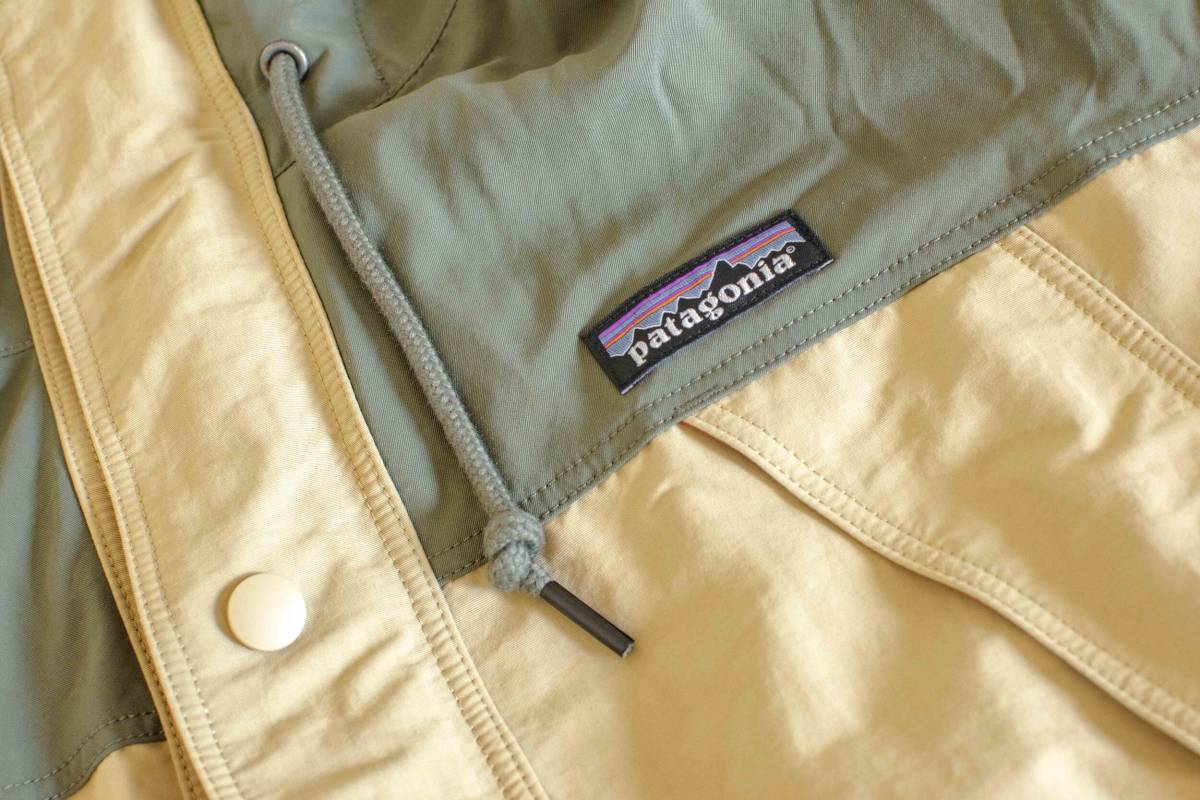 新品同様・タグあり★patagonia　パタゴニア　M'S RECYCLED NYLON PARKA　ナイロンパーカ　カーキ×ベージュ★メンズMサイズ_画像7