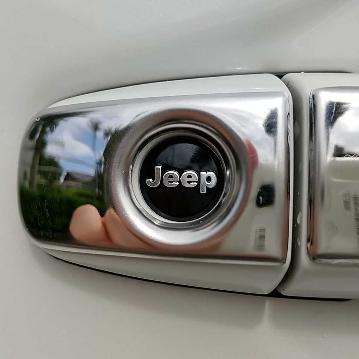 Jeep アルミ製 鍵穴ステッカー キーレス専用■クライスラージープ ラングラー グランドチェロキー コンパス レネゲード アンリミテッド_画像1