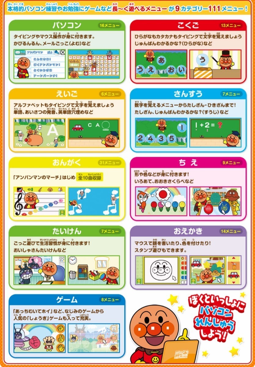 【新品 未開封品】アンパンマン あそんでまなべる! マウスでクリック アンパンマンパソコン 送料無料_画像2