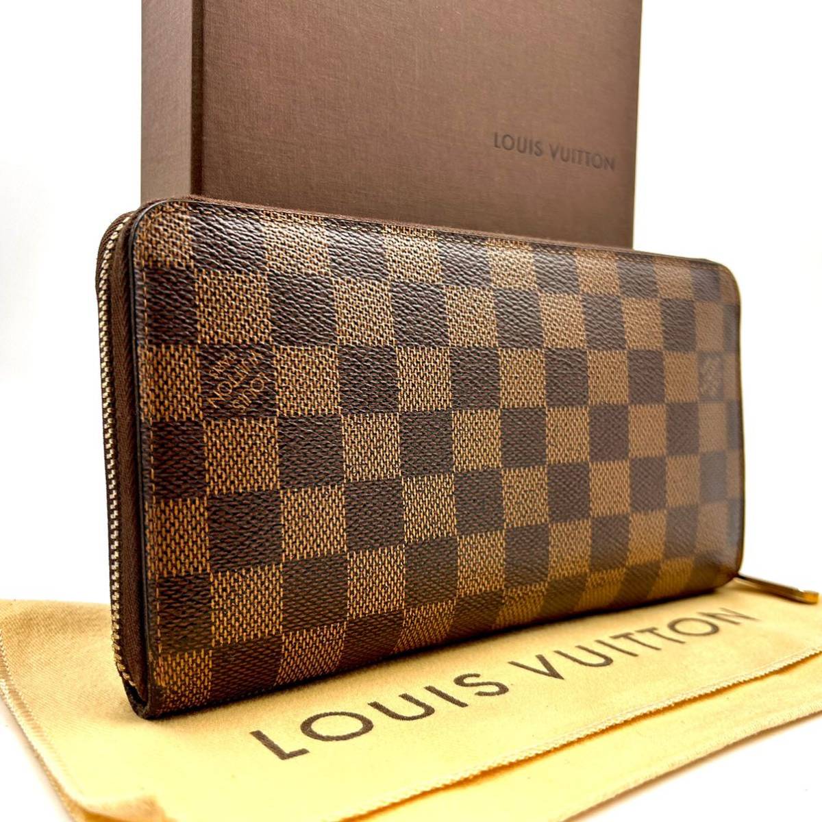 【A231016】★美品★LOUIS VUITTON　ルイヴィトン　ダミエ ジッピーオーガナイザー ラウンドファスナー　長財布 ウォレット N60003/CA1123_画像2