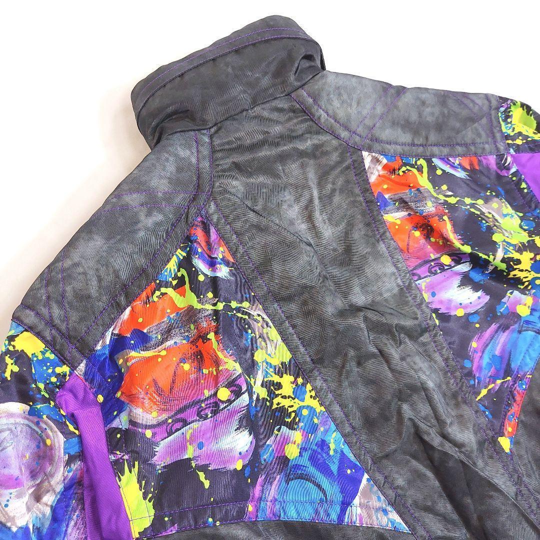 DESCENTE スキーウェア・マルチカラー総柄 ジャケット 表記 DESCENTE スキーウェア・マルチカラー総柄 ジャケット 表記