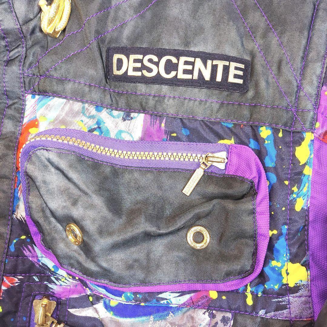 DESCENTE スキーウェア・マルチカラー総柄 ジャケット 表記 DESCENTE スキーウェア・マルチカラー総柄 ジャケット 表記