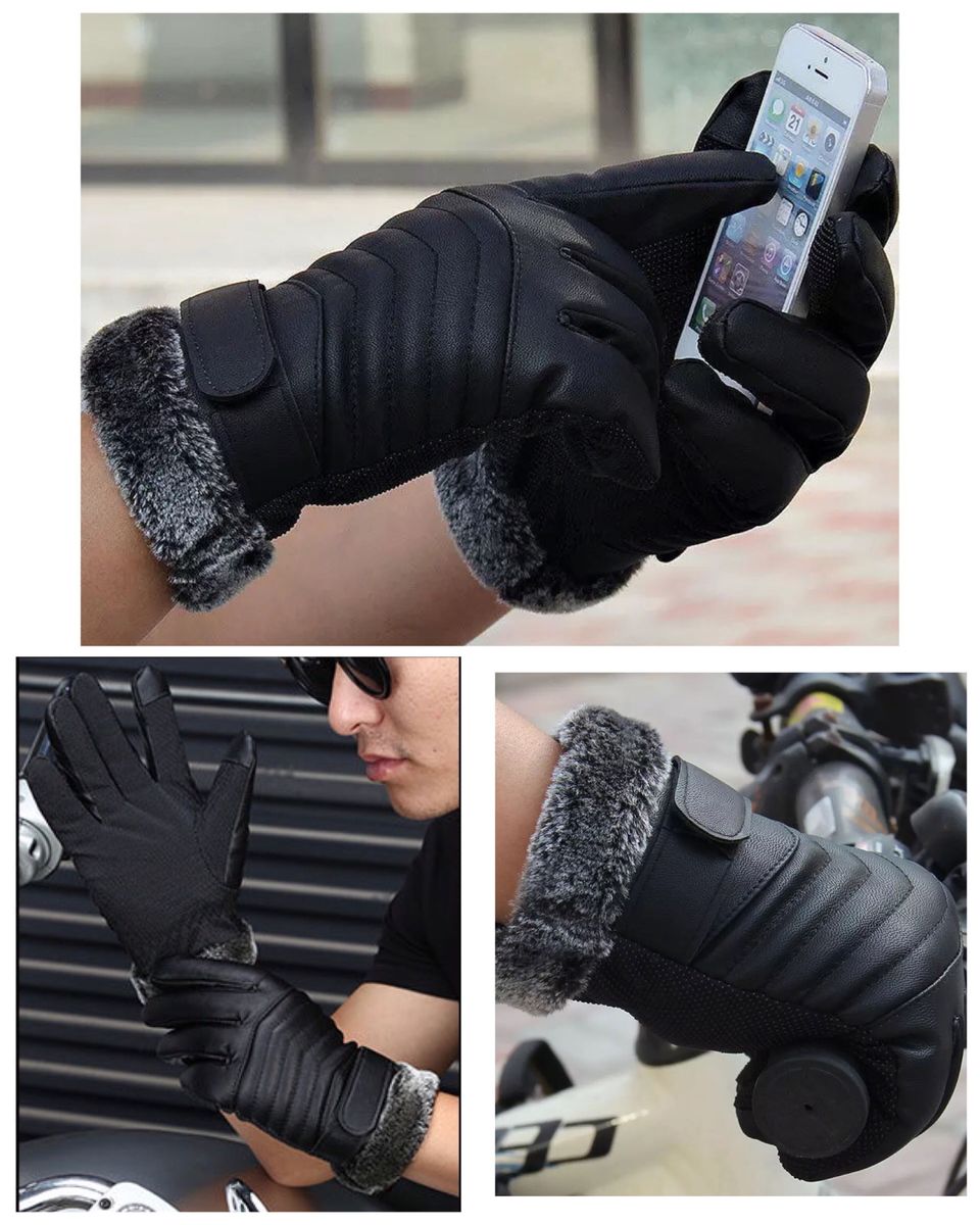 手袋　メンズ　革手袋　レザーグローブ　裏起毛 レディース 革 防寒 液晶タッチ パネル対応 スマートフォン対応 スマホ手袋