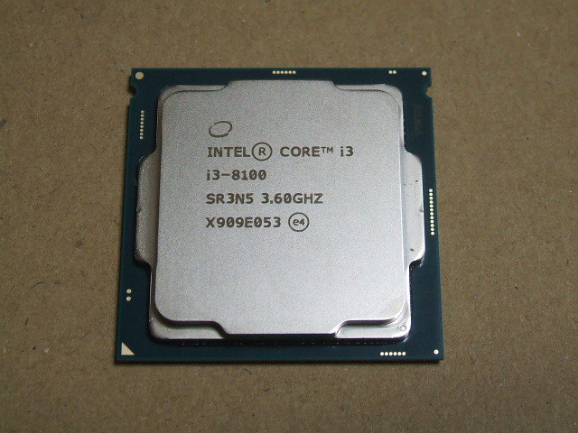 インテル Intel CPU Core i3-8100 3.60GHz 4コア/4スレッド LGA1151　正常動作品_画像1