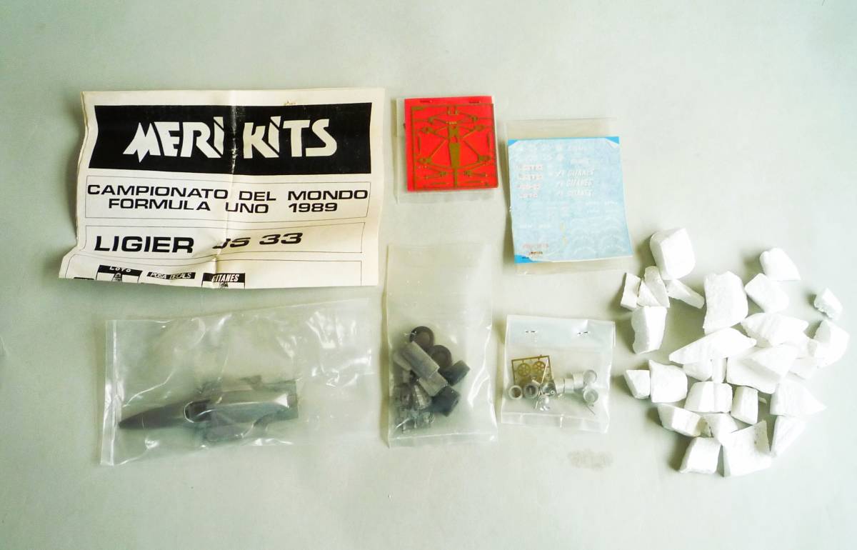 ★☆【定形外OK】未組立!MERI KITS MK136 1/43 リジェ LIGIER JS 33 G.P. MEXICO 1989 内袋開封済品【同梱可】[FK07A01]☆★_中身全部