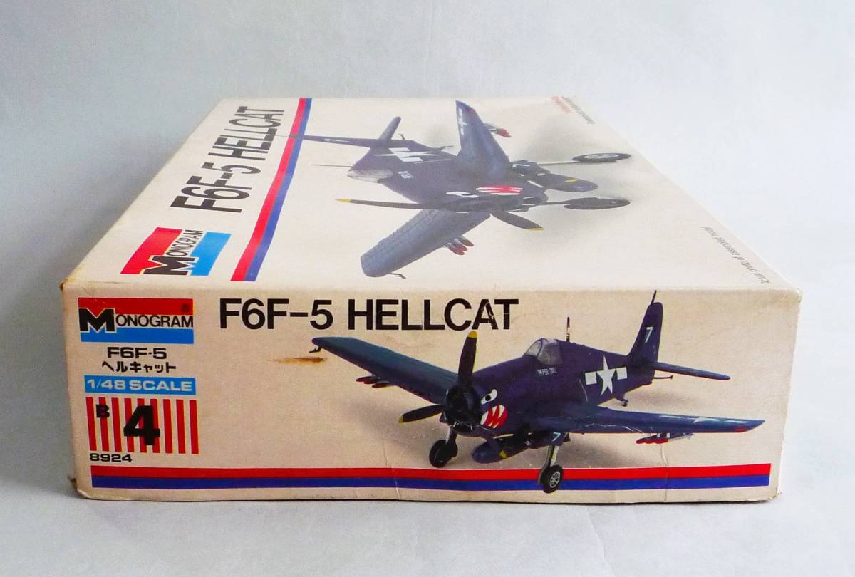 ★☆【定形外OK】未組立!モノグラム/バンダイ 1/48 F6F-5 ヘルキャット~希少?1976年製!古キット!!~内袋未開封品【同梱可】[FJ24A07]☆★_画像2