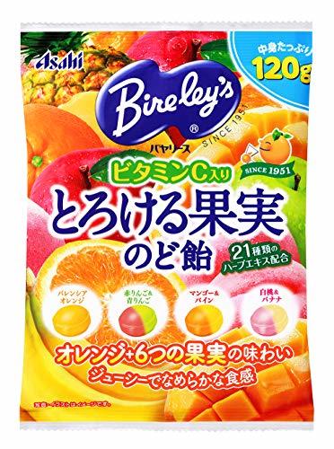 アサヒグループ食品 バヤリースとろける果実のど飴 120g×6袋_画像1