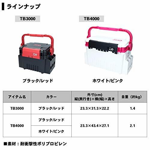 ダイワ(DAIWA) タックルボックス TB4000 ブラック/レッド_画像5