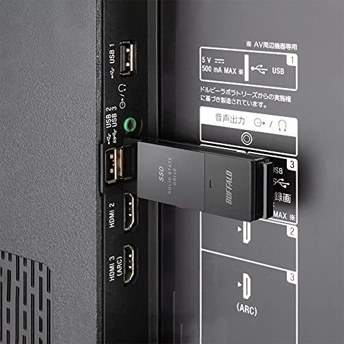 バッファロー SSD 外付け 1.0TB USB3.2 Gen2 読込速度600MB/秒 PS5/PS4メーカー動作確認済 コンパクト 小型 T_画像7