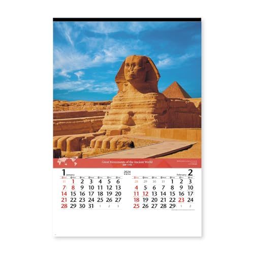 新日本カレンダー 2024年 カレンダー 壁掛け フィルム 遺跡への旅 年表付 750×504mm NK413_画像2