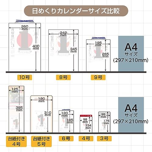 キングコーポレーション 2024年 カレンダー 日めくり メモ付日めくりカレンダー 10号 400×260mm KC68603_画像6