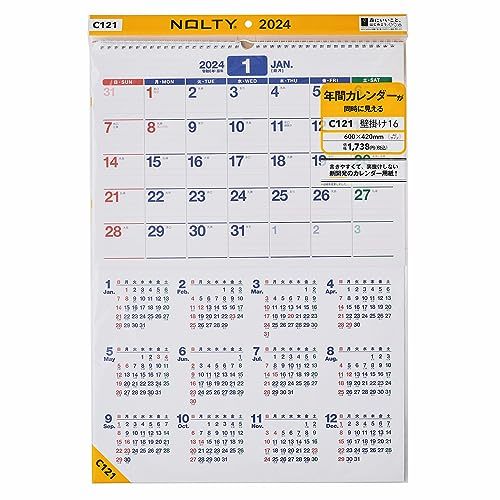 能率 NOLTY 2024年 カレンダー 壁掛け 16 A2 C121_画像1
