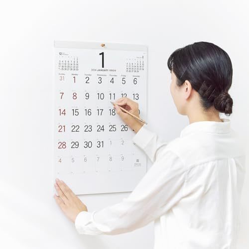 新日本カレンダー 2024年 カレンダー 壁掛け シンプルスケジュール・小 年表付 NK172_画像4