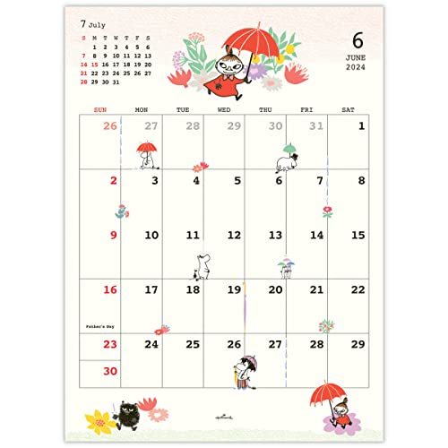 日本ホールマーク ムーミン リトルミイ 2024年 カレンダー 壁掛け 大 824-228_画像4