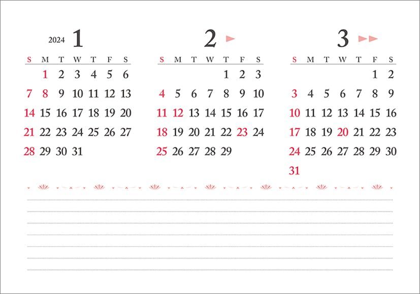 トーダン 卓上L ちょっと洋風カレンダー 2024年 カレンダー CL24-1008_画像7