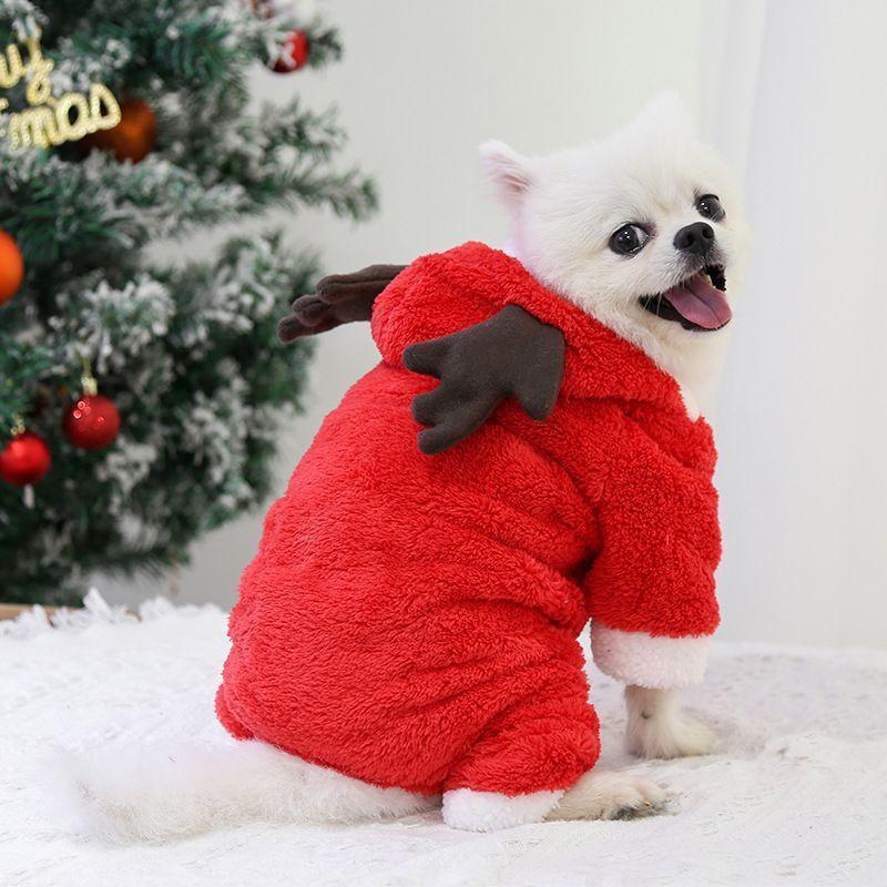 M　トナカイ　コスプレ　コスチューム　ペット服　ドッグウェア　クリスマス　犬服　ツリー　パーティー　着ぐるみ_画像4