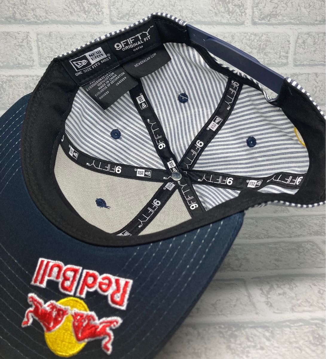 【新品】RedBull ニューエラキャップ　ストライプ 新品】レッドブル×ニューエラキャップ ストライプ 翌日発送