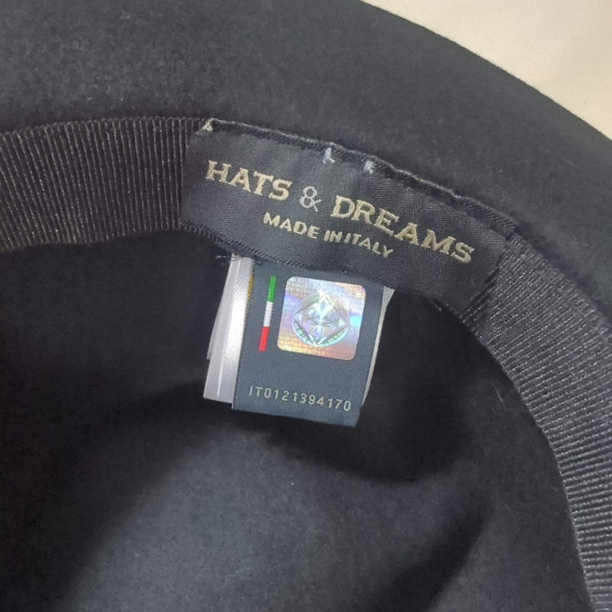 新品　HATS ＆ DREAMS　ハット　イタリア ウール 帽子 ブラック　中折れハット　女性用　レディース　黒　フリーサイズ　_画像6