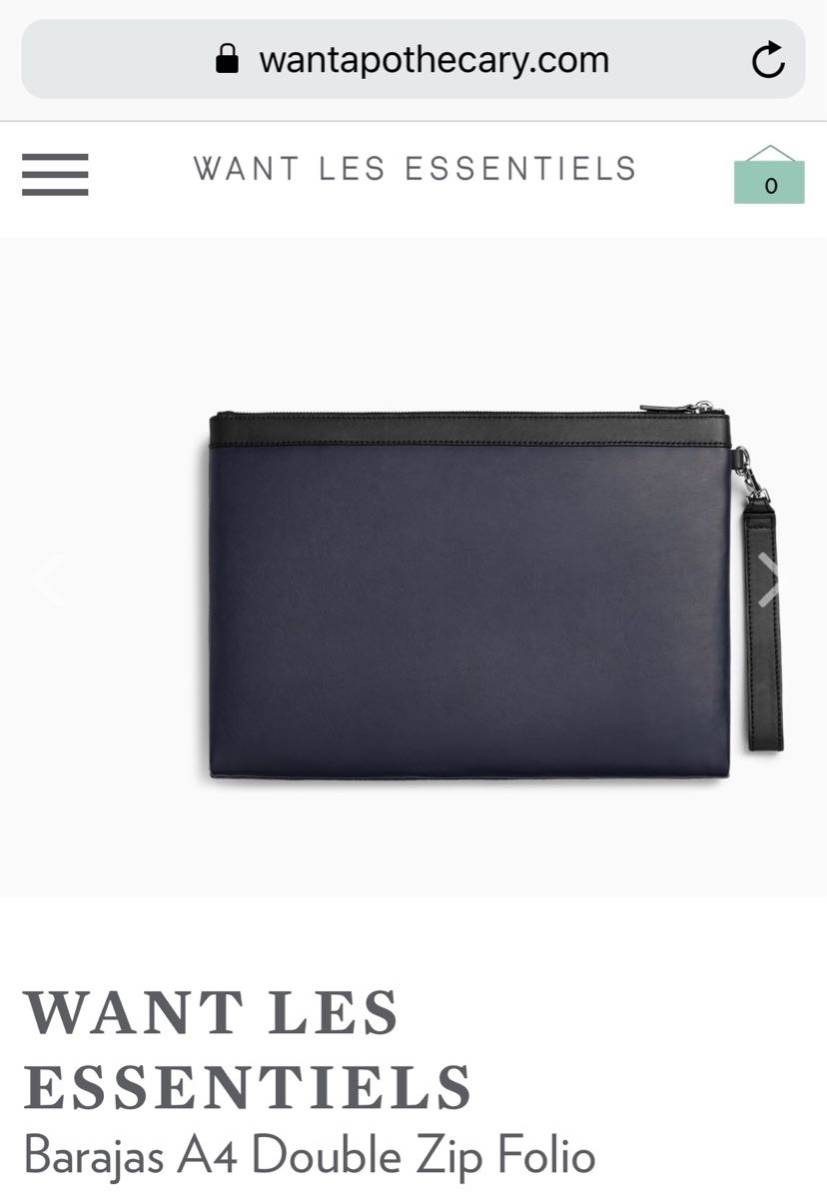 新品未使用 日本国内未入荷 WANT LES ESSENTIELS Barajas A4 Double