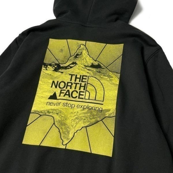 1円～!売切!【正規新品】THE NORTH FACE NOVELTY GRAPHIC HOODIE プルオーバー パーカー スウェット US限定 裏起毛 登山(L)黒 181130-33-C_画像6