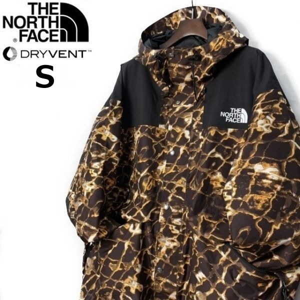 1円～!売切!【正規新品】THE NORTH FACE 86 RETRO MOUNTAIN JACKET マウンテンジャケット US限定 1986 復刻 DRYVENT(S)茶 総柄180915-135_画像2