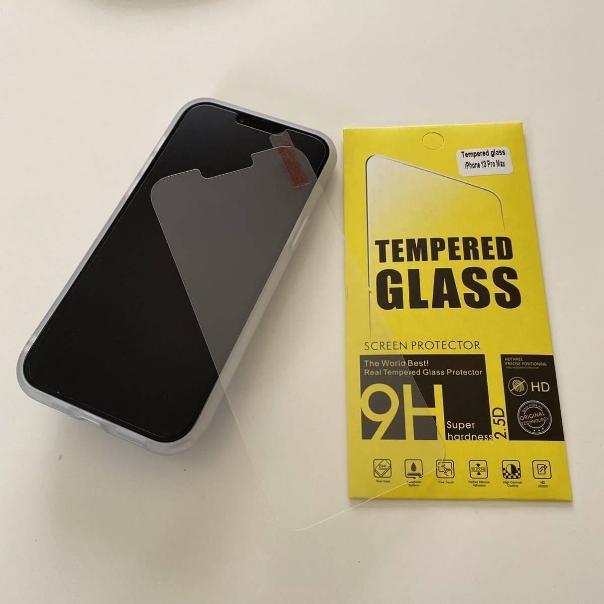 iPhone 13 Pro Max (6.7inch) 専用 全画面 液晶保護 9H 強化ガラスフィルム透明 クリア 液晶画面 ガード アイフォン13プロマックス_画像1