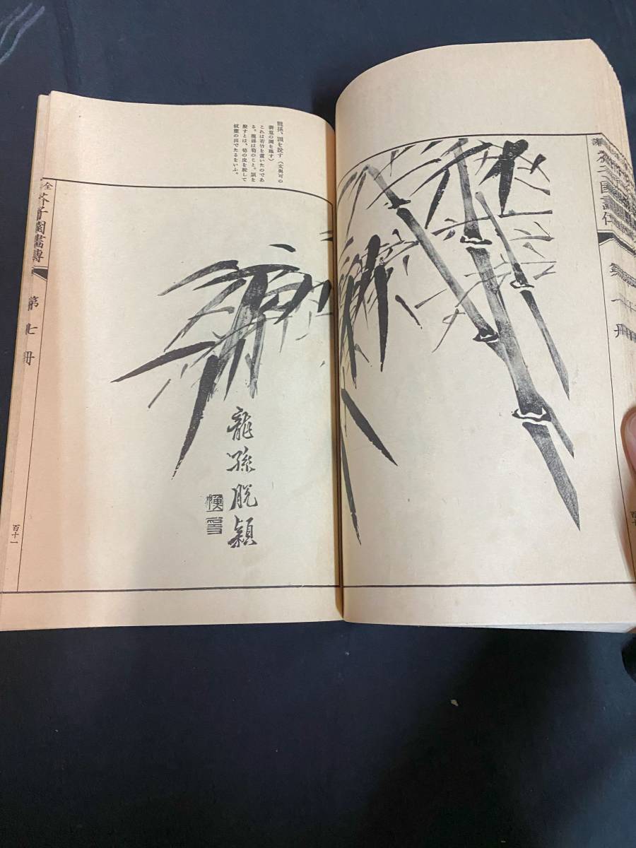 ☆古書 古本 中古本 芥子園書博 竹の図 和本 中国書物 中国古画絵 手本 和本 唐本 漢籍 古書 昭和11年7月_画像3