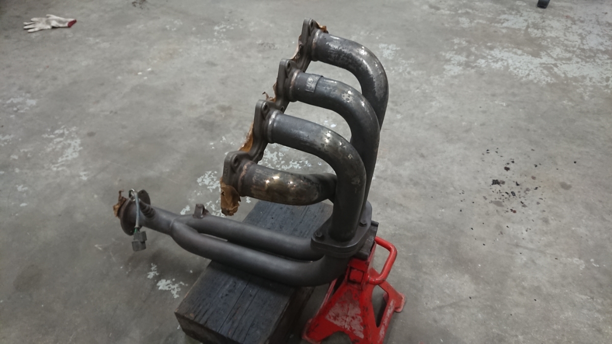 EG 6藤壺排氣歧管貨物裂縫無FUJITSUBO DC 2 EK 9 B 16 A B 18 C B 16公司外面的腳踏消聲器    原文:EG6 フジツボ エキマニ 美品 割れ無し FUJITSUBO DC2 EK9 B16A B18C B16A タコ足 マフラー 社外