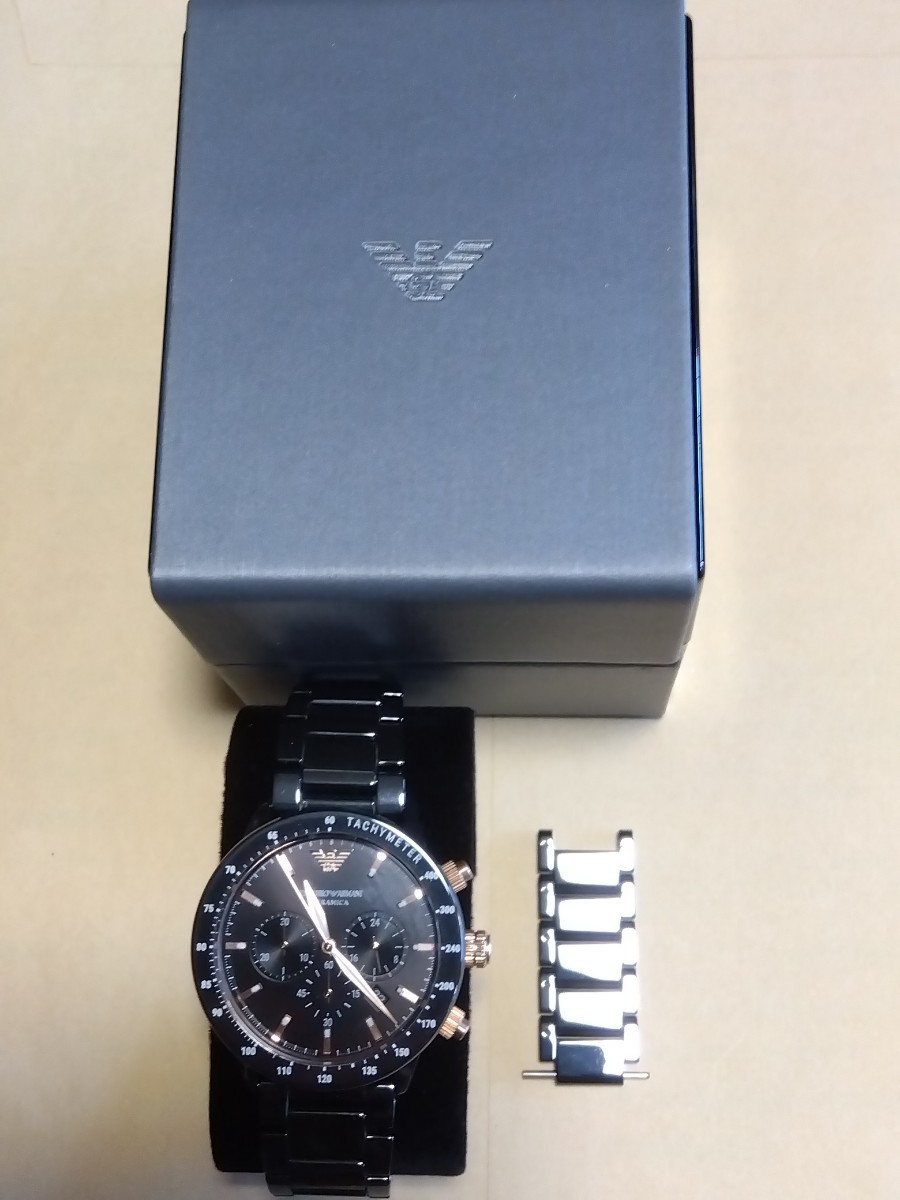 アルマーニ腕時計 EMPORIO ARMANI AR-70002 MARIO CERAMICA 美品