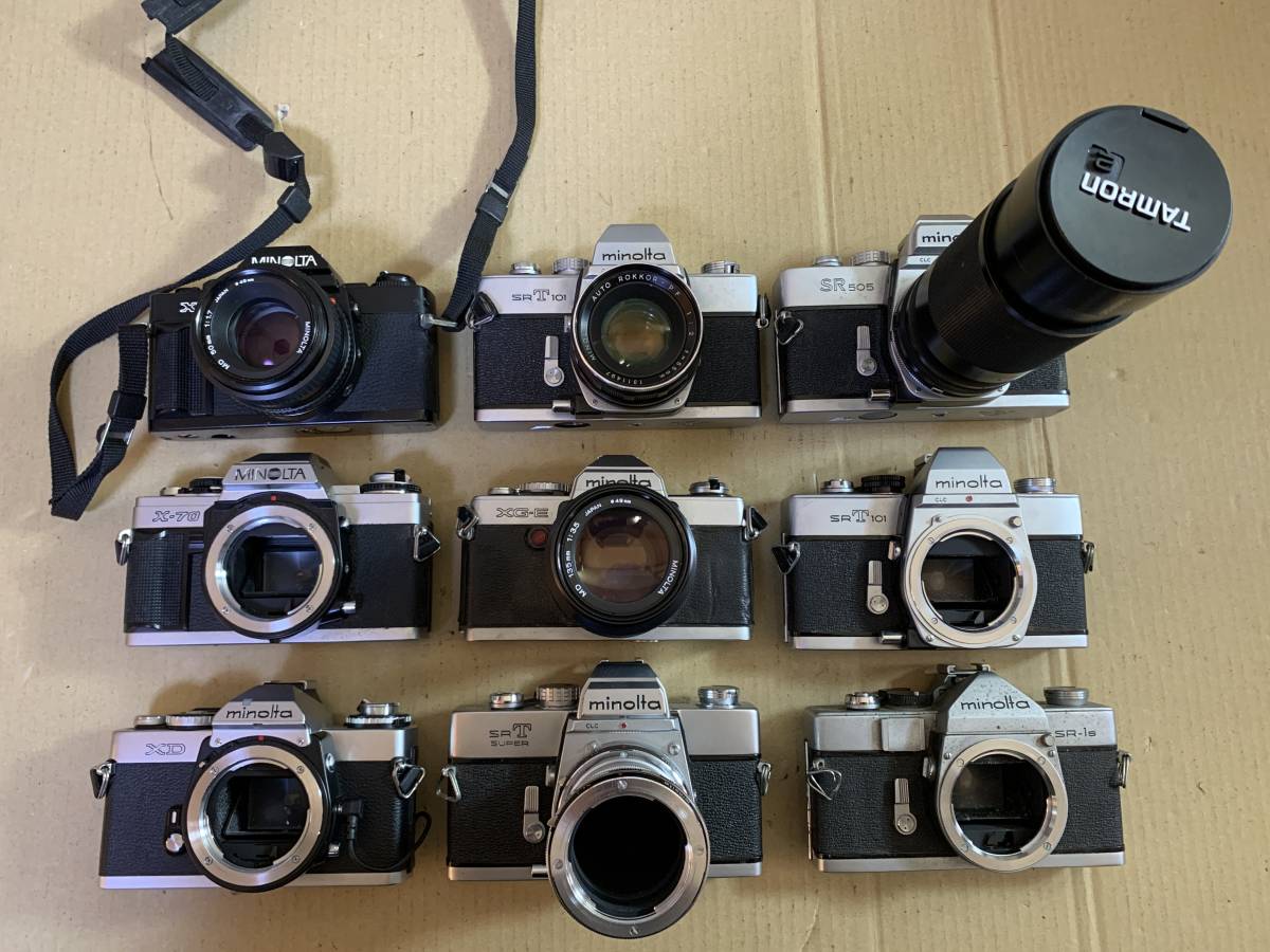 【大量】ミノルタ/MINOLTA X-7/X-70/XD/XG-E/MD 50mm F1.7/SRT101/SR50/他 カメラ レンズ まとめて ジャンク セット まとめ (950)h4179　_画像1