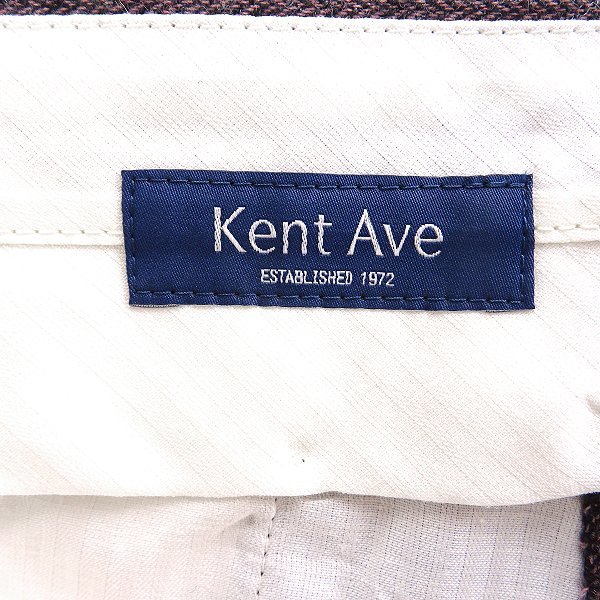 新品 ケントアヴェニュー シンチバック付 ウール フランネル スラックス 84(L) 紫 黒 【P20452】 Kent Ave. 秋冬 パンツ メンズ 起毛_画像8