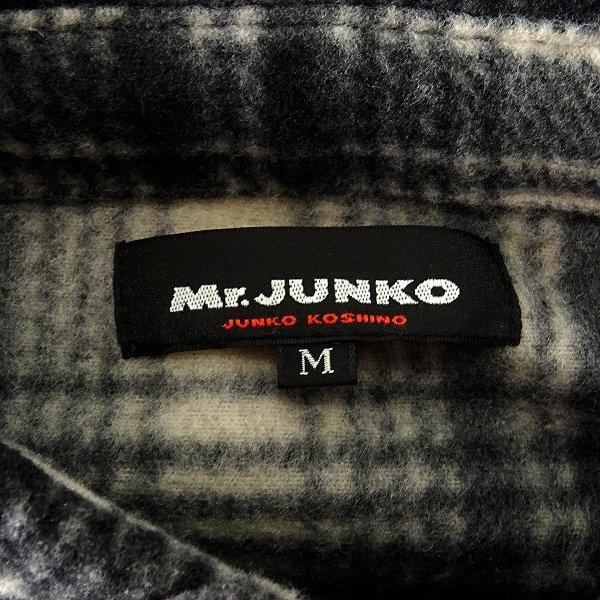 新品 ミスタージュンコ 秋冬 保温 マイクロフリース 長袖 シャツ L ベージュ【104414_WB】 Mr.JUNKO チェック メンズ 軽量 ソフトタッチ_画像9